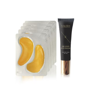 Under Eye Cream 24K Gold + Collagen Gold Under Eye Patch 24K Gold - 5 x 2 Pads