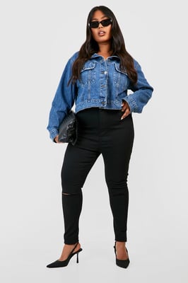 Plus Rip Knee Skinny Jegging