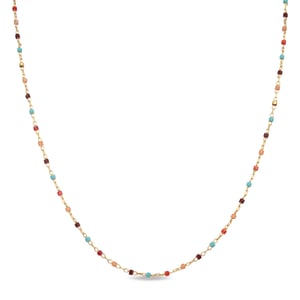 Luxenter Multicolour Hydrothermale Kwarts collier afgewerkt in 18K geelgoud - Nespo