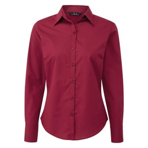 Premier Dames/Dames Shirt Met Lange Mouwen (Bourgondië)