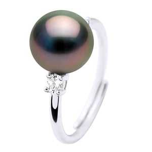 Ring Sieraden - Echte Gecultiveerde Tahiti Parels Rond 8-9 mm
