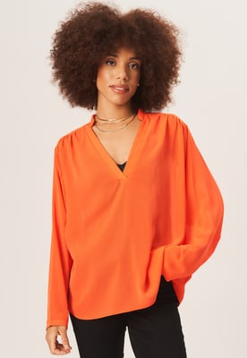 Texturerad Chiffon Oversized Blus