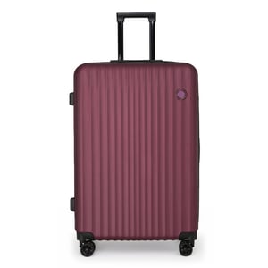 Hard Shell ABS Burgundy Suitcase Set 8 Wheel Travel Case Holiday Bags