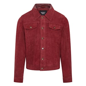 Heren Trucker Geit Su�de Westerse Leren Jeansjas - Yangon