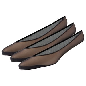 Superga Womens/Ladies No Show Socks (Pack of 3) (Black)
