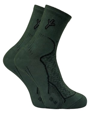 2 Pairs Mens Cotton Walking Hiking Boot Socks with Silver Technology