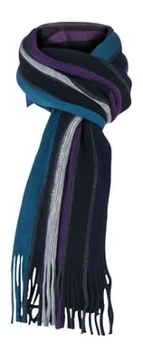 Mens Italian Inspired Warm Knitted Striped Winter Scarf One Size