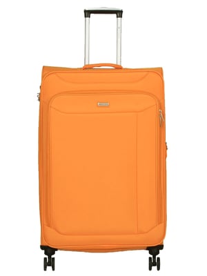 Lichte Gele Koffer 4 Wiel Bagage Reis Cabin TSA Zachte Tas