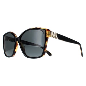 Michael Kors MK2201 Malia 395087 bi layer zwart en amber tortoise donkergrijs zonnebril