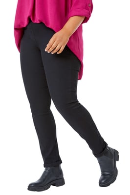 Curve Stretch Denim Elastic Waist Jegging