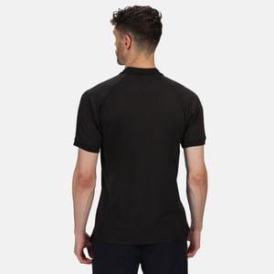 Regatta Professional Kortärmad polotröja Coolweave för herrar (Svart)