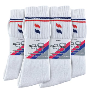 Sock Snob - 12 par sportstrumpor i bomull för herrar i vitt och svart - Vit