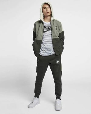 Nike Air Trainingspak met rits voor heren Olijfgroen
