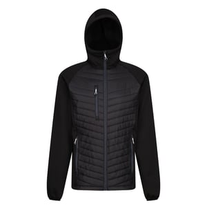 Regatta Navigate Quiltad Hybridjacka för herrar (Svart/Seal Grey)