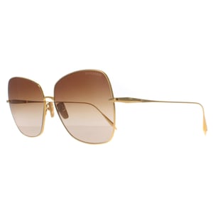 Dita Cat Eye Womens Yellow Gold Dark Brown to Clear Gradient Zazoe