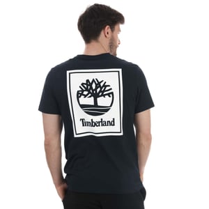 Men's Timberland YC Back Stack T-Shirt in Navy