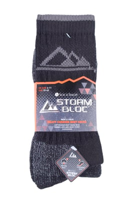 3 Pairs Mens Heavy Cushioned Breathable Outdoor Cotton Hiking Socks