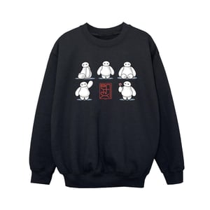 Disney Jongens Big Hero 6 Baymax Veel houdingen Sweatshirt (Zwart)
