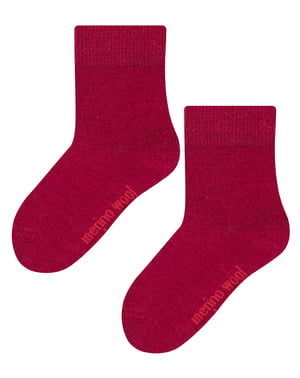Steven - Kids Warm Merino Wool Thermal Socks - Dark Red