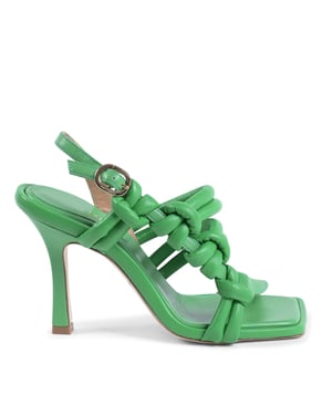 Annette Heeled Sandal - Green