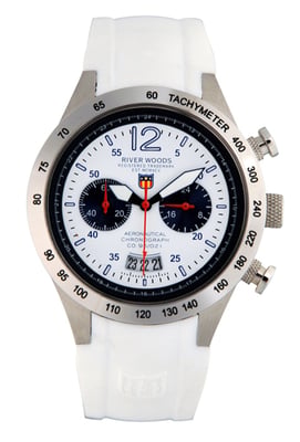 River Woods: Womens White Watch