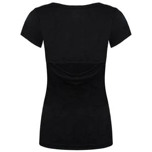 Vans Off The Wall Ronde Hals Zwart Korte Mouw Vrouwen Slinger T-shirt VVZQBLK