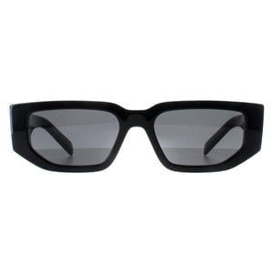Prada Rectangle Unisex Black Dark Grey PR09ZS