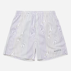 Nicce Strata Mens White/Lilac Swim Shorts