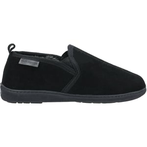 Hush Puppies Mens Arnold Slip On Leather Slipper (Black)