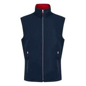 Regatta Heren Ascender Softshell 2-laags bodywarmer (Marine/Klassiek Rood)