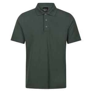 Regatta Mens Pro 65/35 Kortärmad Polotröja (Mörkgrön)