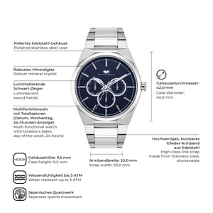 Rhodenwald & Söhne Male Stainless steel Watch 42mm