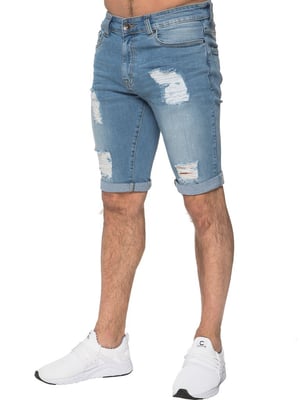 Mens Ripped Skinny Shorts