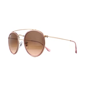 Ray-Ban Sunglasses Round Double Bridge 3647N 9069A5 Pink Pink Gradient Brown