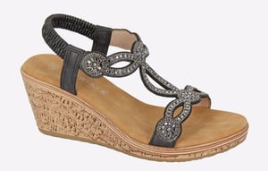 Cipriata Ora Jewelled Wedge Sandal Womens