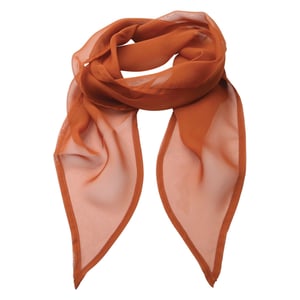 Premier Uniseks sjaal van chiffon in kleuren voor volwassenen (Kastanje)