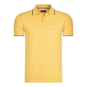 Cappuccino Italia Polo SS Polo Applique Pique Geel