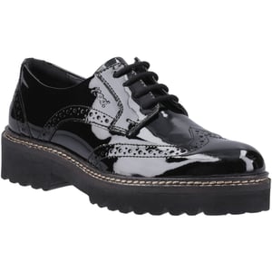 Pod Kortney Faux Leather Women's Black Patent Brogues Shoes