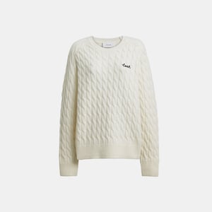Crewneck Cable Knit Sweater