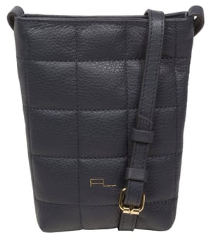 'Elouise' Navy Nappa Leather Cross Body Phone Bag