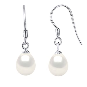 Oorbellen Hooks Zoetwater Parels 7-8mm White Pears 925