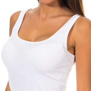 Dames-T-shirt met brede band en ronde hals Lichtgewicht stof 1045201