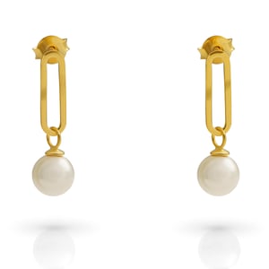 Orphelia 'Grand' Women's 925 Sterling Silver Drop Earrings - Gold ZO-7558/G