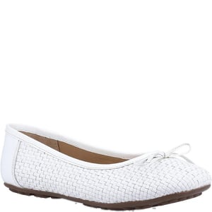 Hush Puppies Dames/Dames Ballerina Leren Pompen (Wit)
