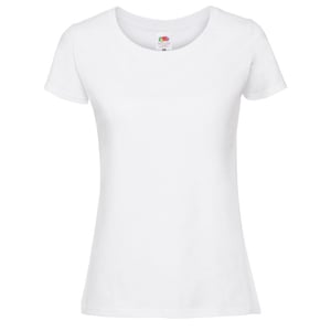 Fruit Of The Loom Vrouwen / Dames Ringgesponnen Premium T-Shirt (Snow)