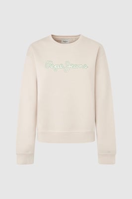 Lana Crew Logo Sweat Stone