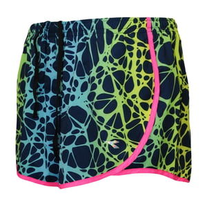 Diadora Hardloopshort Dames Zwart/Groen