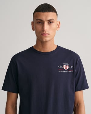 GANT Mens Regular Fit Embroidered Archive Shield T-Shirt