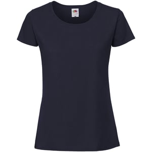 Fruit Of The Loom Vrouwen / Dames Fit Ringgesponnen Premium Tshirt (Donker Marine)