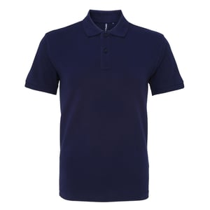 Asquith & Fox Mens Plain Short Sleeve Polo Shirt (Navy)